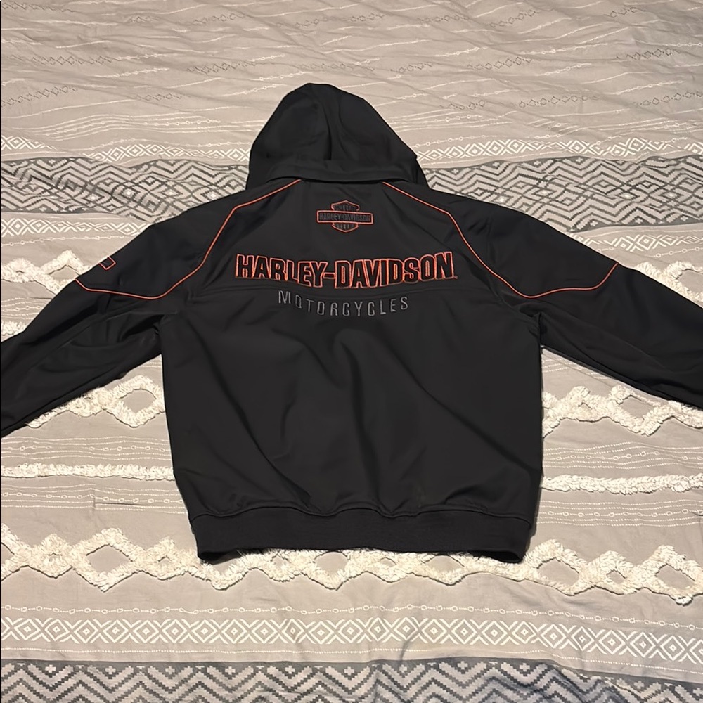 Harley-Davidson Black and Orange Jacket